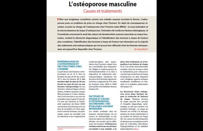 L’ostéoporose masculine L’ostéoporose masculine