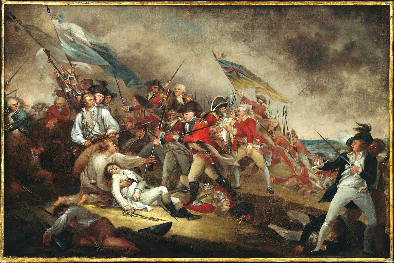 La mort du Dr Joseph Warren à la bataille de Bunker Hill (1775) par John Trumbull